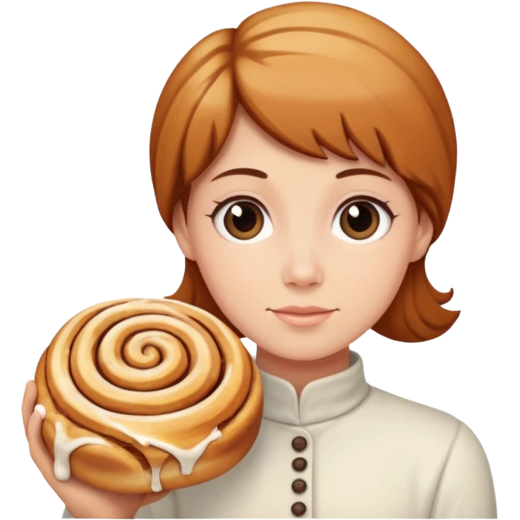 Me with a cinnamon roll  emoji