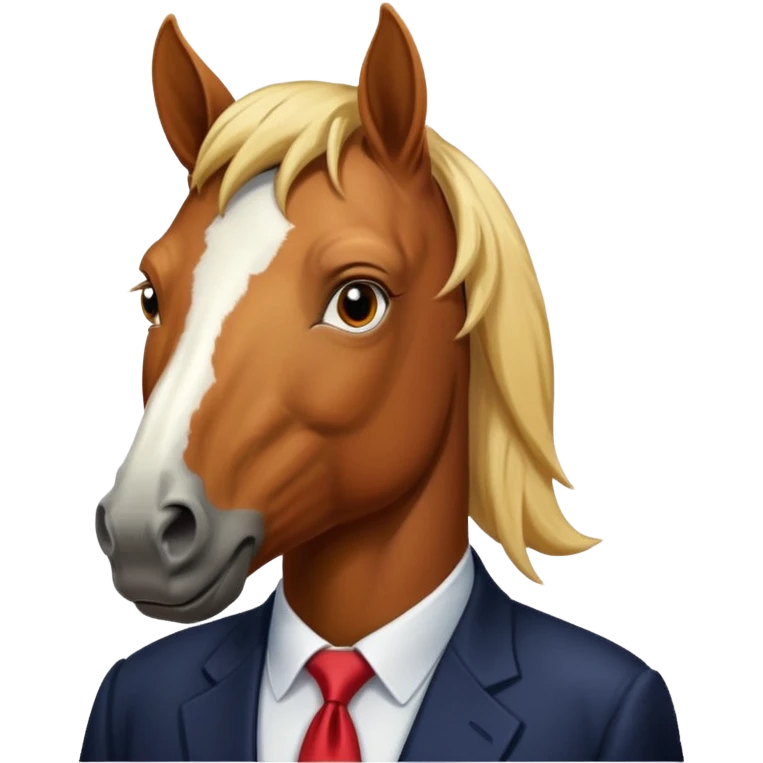 Donald trump with a horse emoji