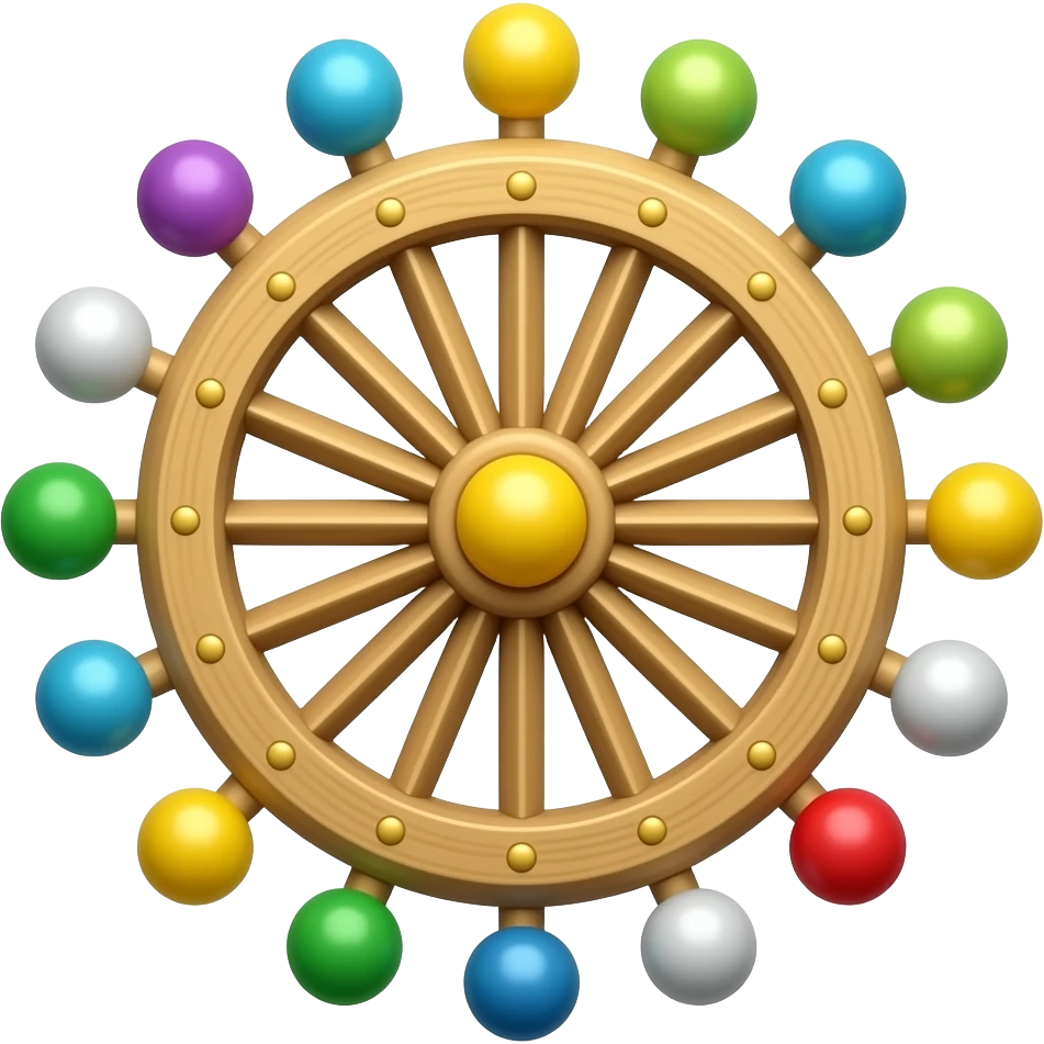 Mahoraga wheel with balls at all the tips emoji