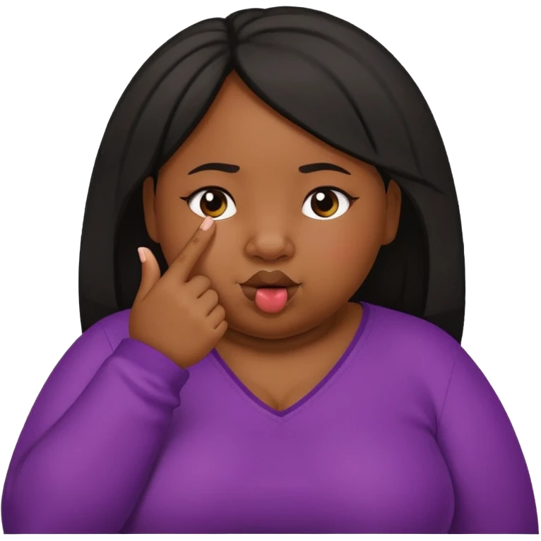 Fat black girl picking her nose can you have her finger in her nose emoji