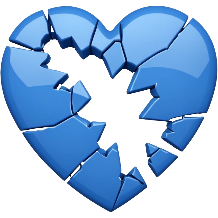 Broken blue heart emoji