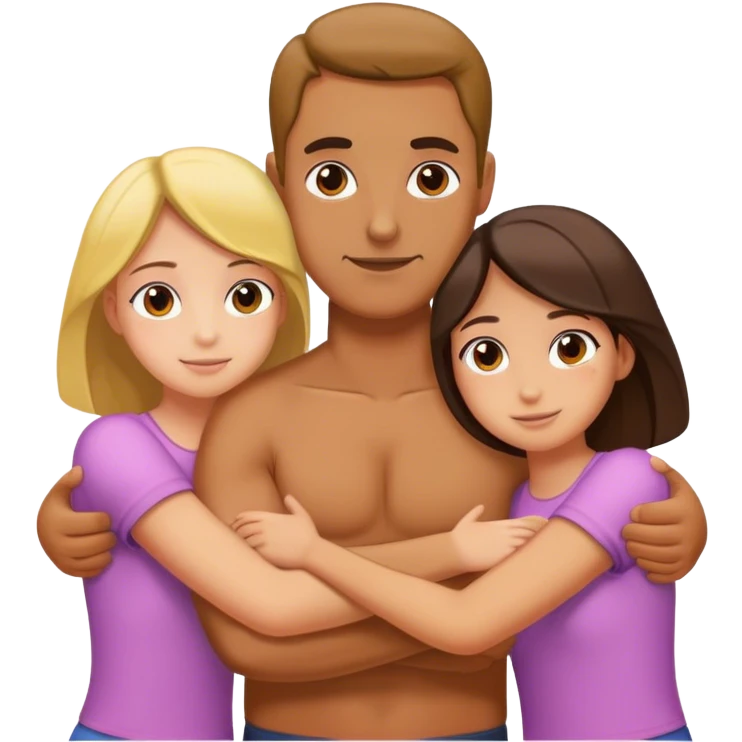 Tom sellick with arms around girls emoji