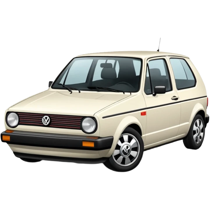 Volkswagen Golf Beyaz Renk Siyah Renk Cam emoji