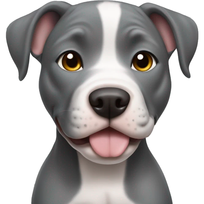 Gray Pitbull puppy emoji