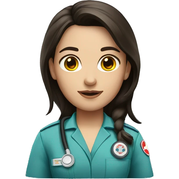 Brunette paramedic emoji