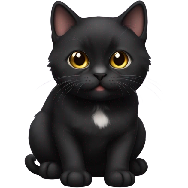 Black munchkin cat emoji