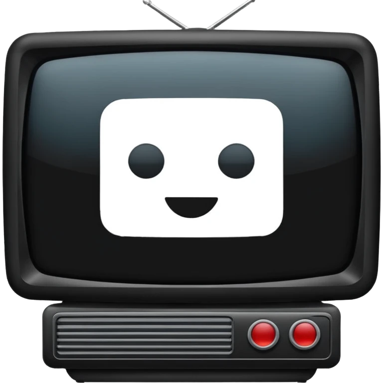Television with movie on emoji