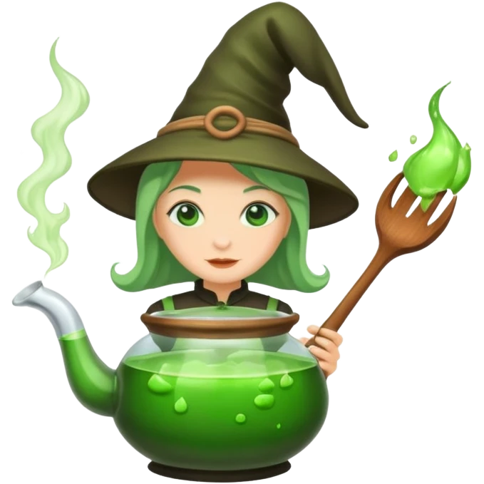 green witch cooking potion emoji