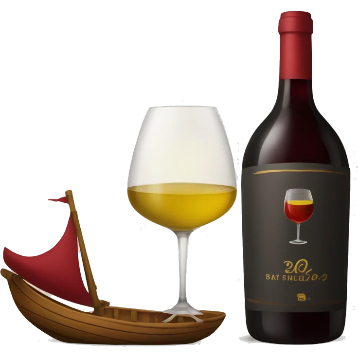 barco com pipa vinho emoji