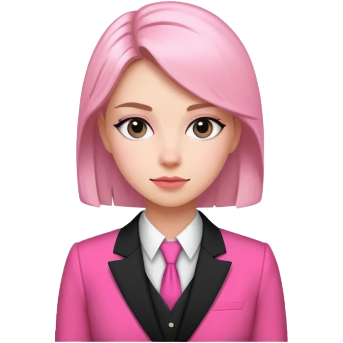 Superheldin in rosa schwarzen Anzug und heißt Annika emoji