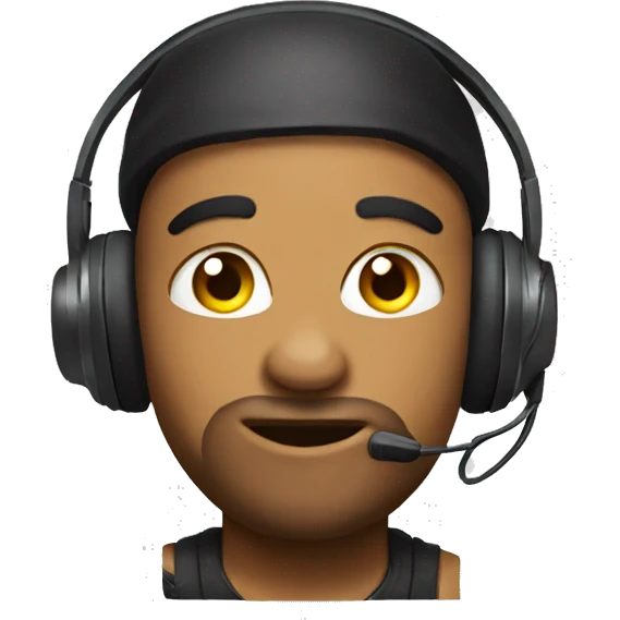emoji with gamerheadset emoji