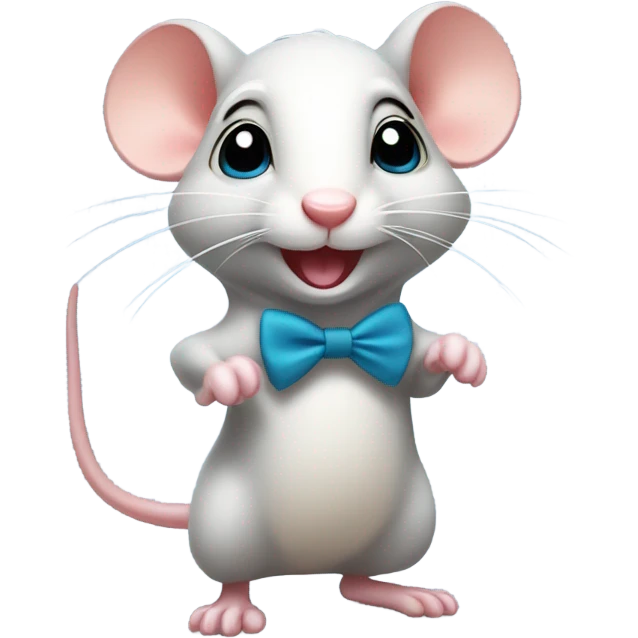 Cute dancing rat emoji