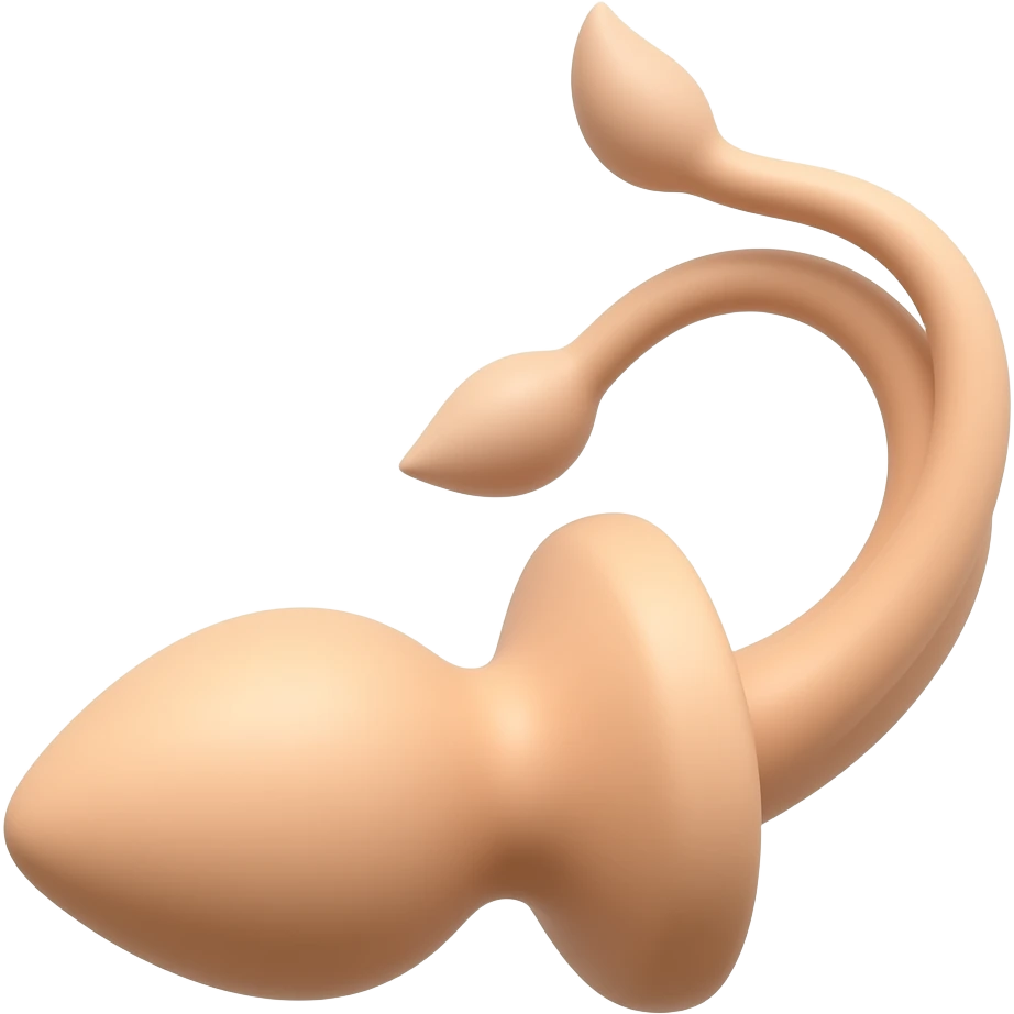 butt plug with a tail sex toy emoji