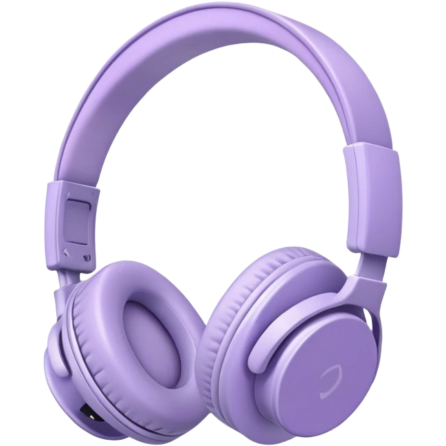 Pastel purple headphones  emoji