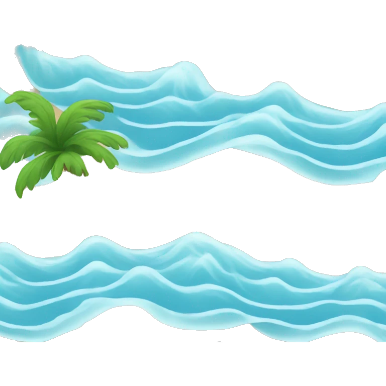 beach with waves emoji