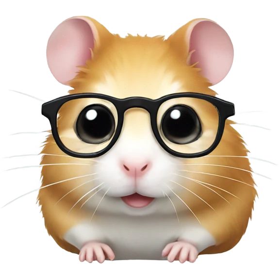 hamster with glasses emoji