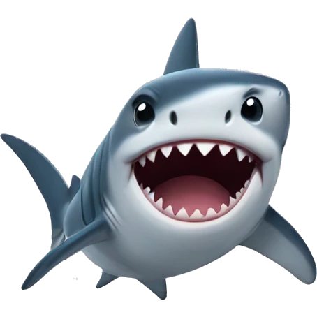 Shark With a smile and love emoji