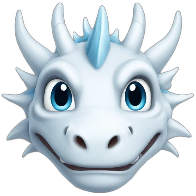 blue eyed white dragon emoji