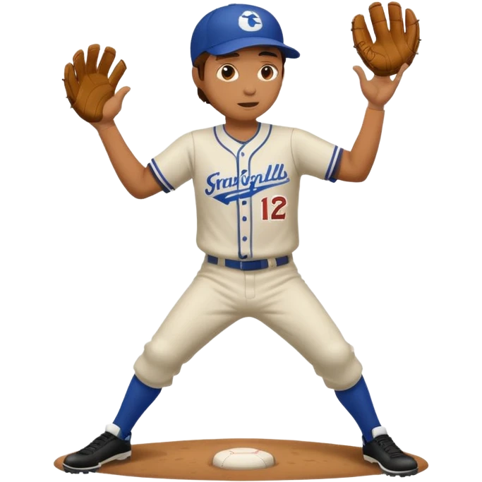 hacer el lanzamiento  de pelota jugador basebal emoji