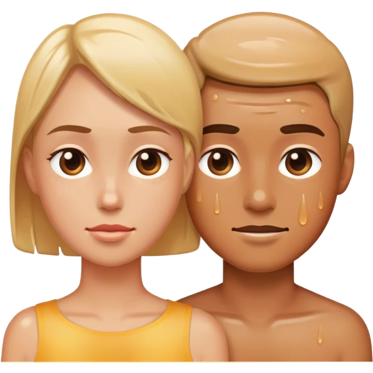 2 Humans water sweatting emoji