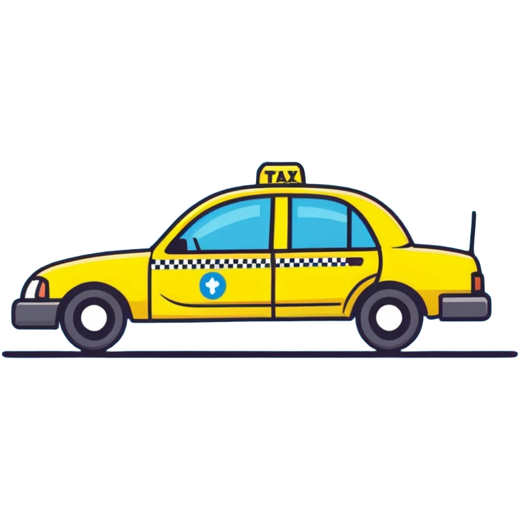 cute yellow NYC taxi cab emoji