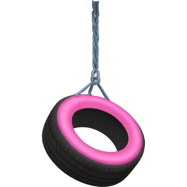 Pink tree tire swing  emoji