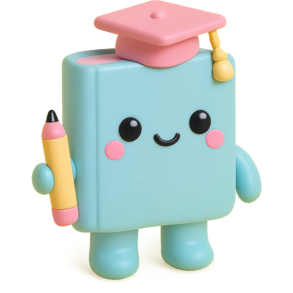 bitte etwas, was die schule repräsentiert und es soll cute sein emoji