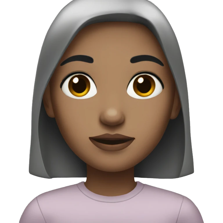 girl with black eyes and black hair  emoji