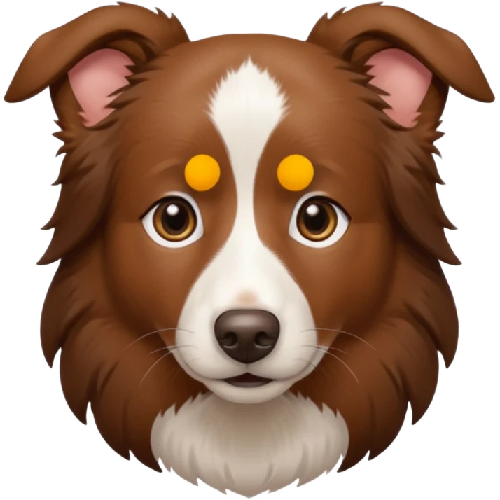 brown border collie with Uyghur emoji