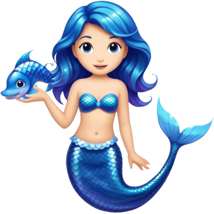 Mermaid blue emoji