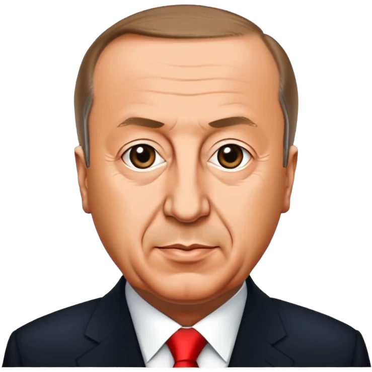 recep tayip erdoğan detaylı yüz hatları belirgin ve birazda bulanık emoji