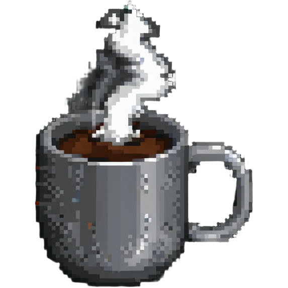 Coffee mug with steam emoji