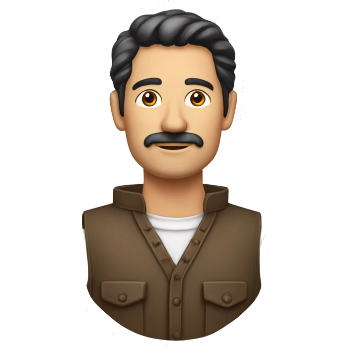 Hombre calvo delgado moreno cocinero emoji