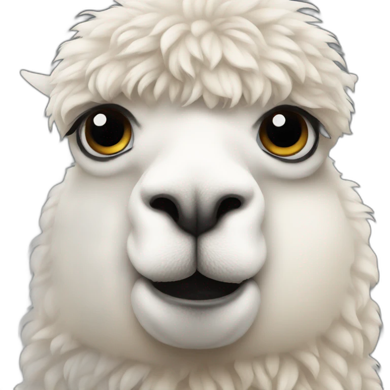 sad alpaca emoji