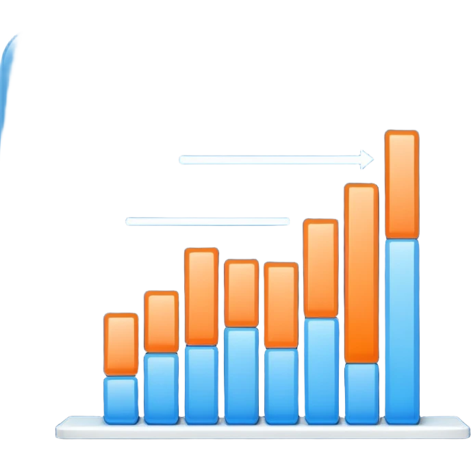 bar chart with rising columns emoji