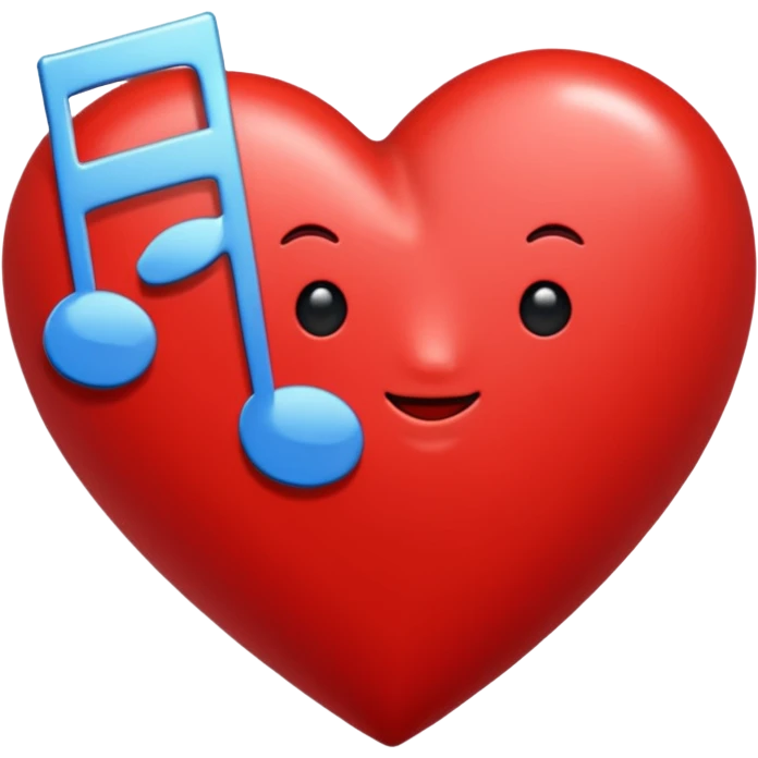 Coeur avec note de musique emoji