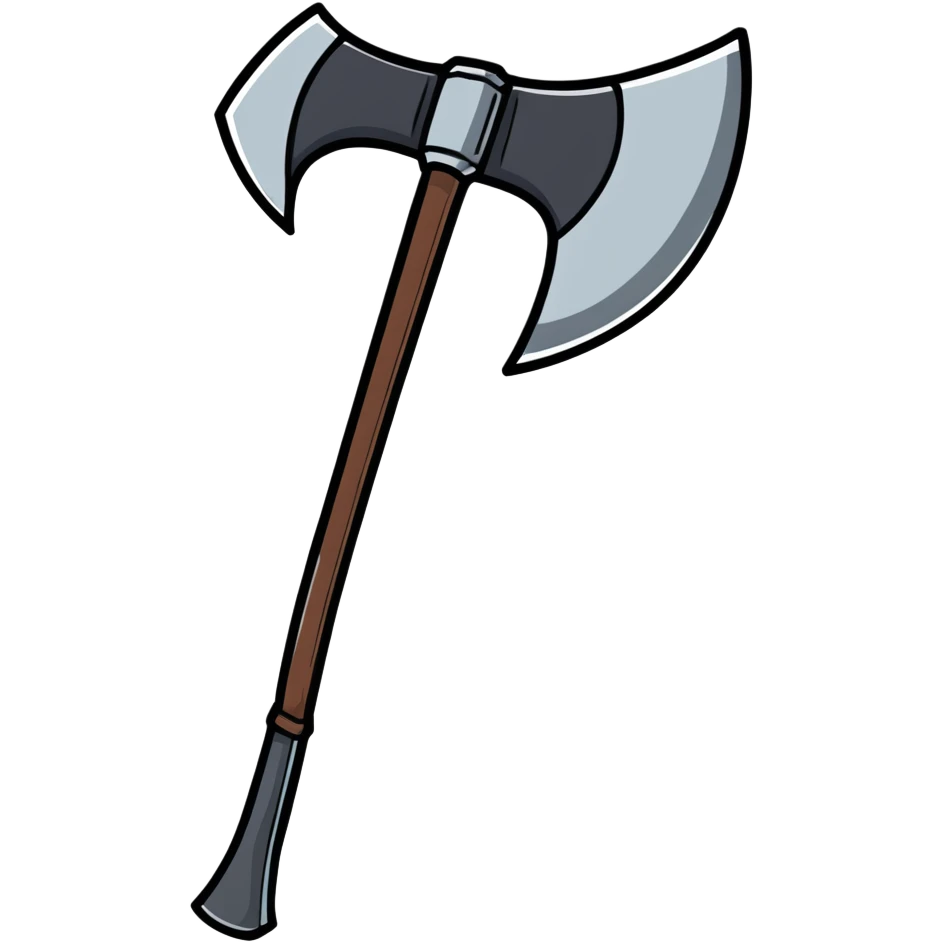silver battle axe emoji
