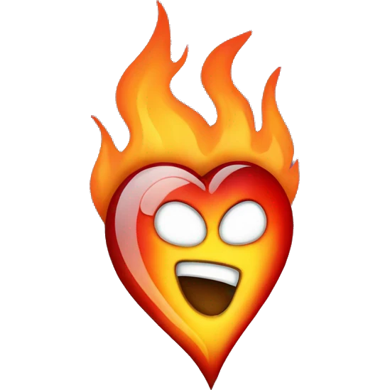 Heart on fire emoji