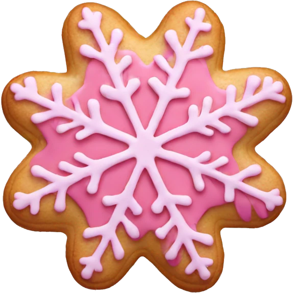 pink snowflake cookie  emoji