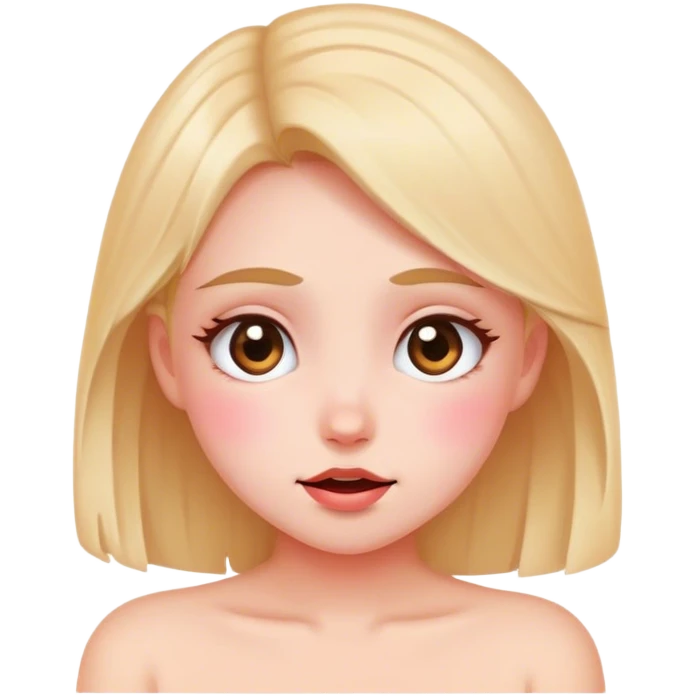 shy girl blushing emoji