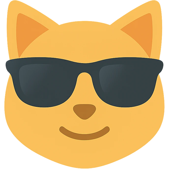 cat wearing sunglasses emoji