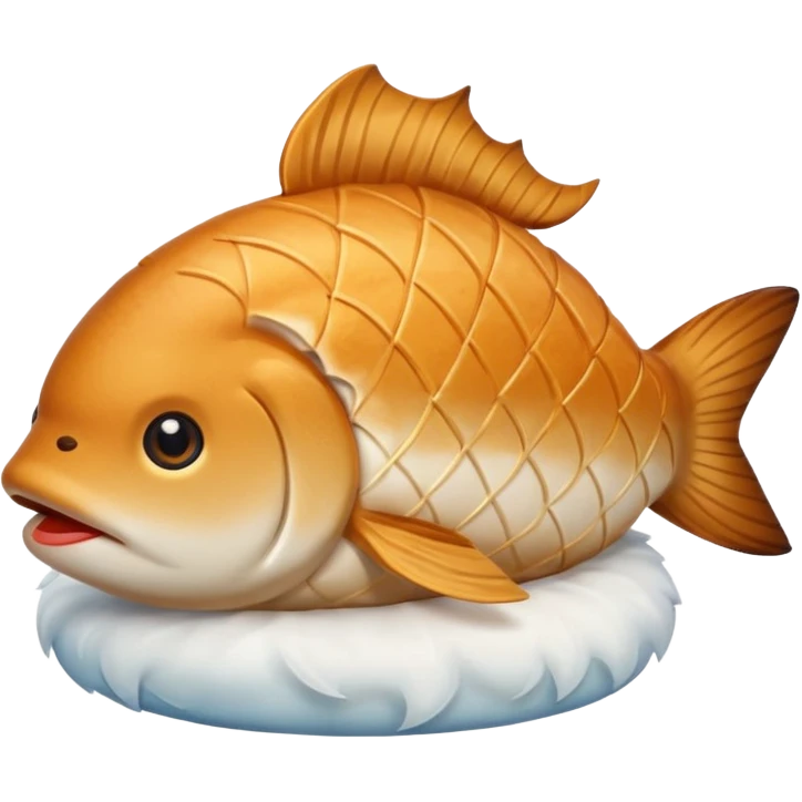 delicous fish-shaped bun like simple emoji for using app  emoji