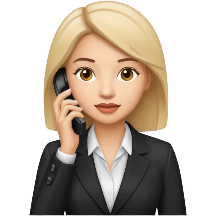 business woman talking on the mobile phone emoji