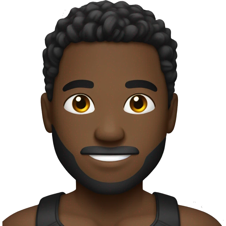 Handsome black guy who is playing kickboxing game emoji