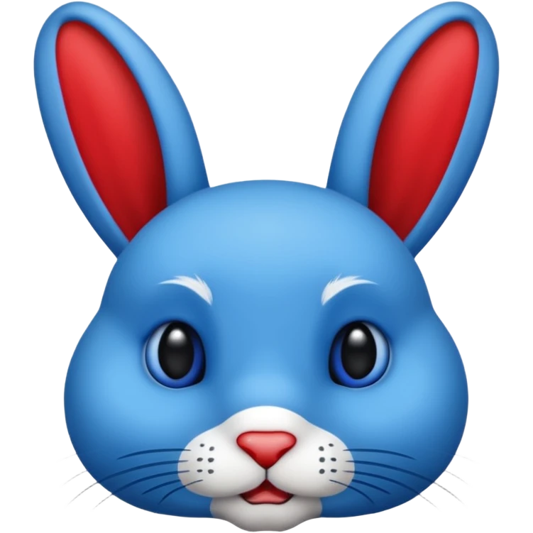 Un lapin extrêmement terrifiant bleu et noir  emoji