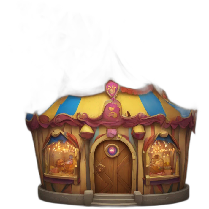 medieval funhouse decorated in a carnival way emoji