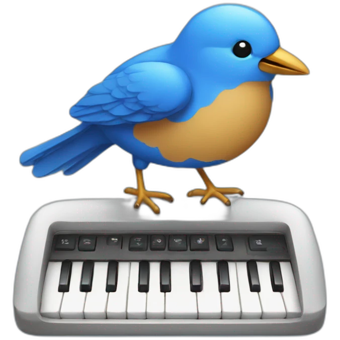 blue-bird-on-keyboard emoji