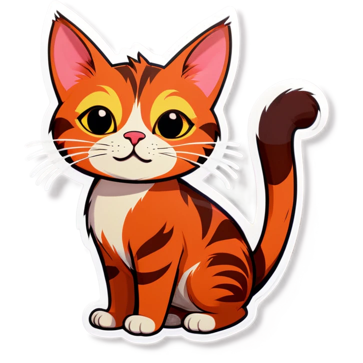 Cat with a sambas on  emoji