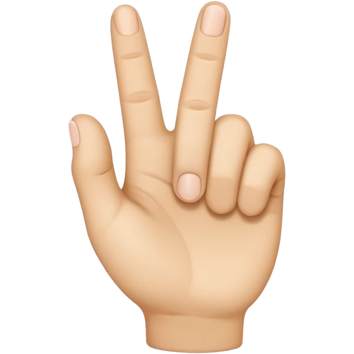 “Emoji-style hand making the letter ‘C’, with the index finger slightly curved. Clean, simple design, smooth shapes, neutral skin tone. White or transparent background, high resolution.” emoji