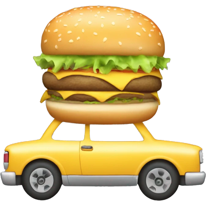 cheeseburger in a car emoji